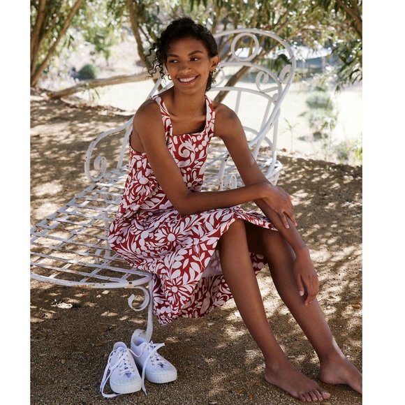 NWT Anthropologie Maeve Ionia Mini Dress Floral Orange Brown White Rust - Picture 2 of 8